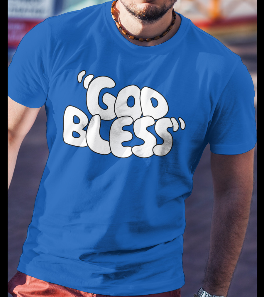 Sal Vulcano God Bless Text Merchandise T-Shirt