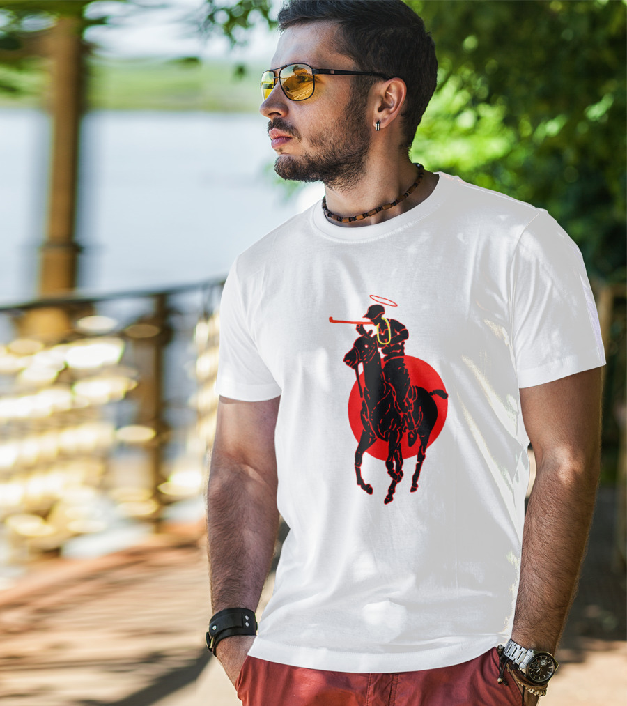 Soto Asa Merch Polo Player Halo Red Circle T-Shirt