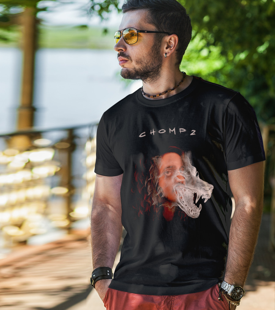 CHOMP 2 Russ Merch Wolf Overlay T-Shirt