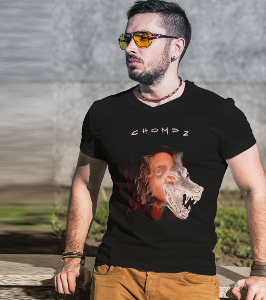 CHOMP 2 Russ Merch Wolf Overlay T-Shirt