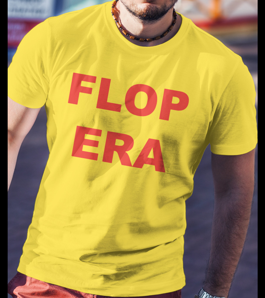 FLOP ERA Yellow Background T-Shirt