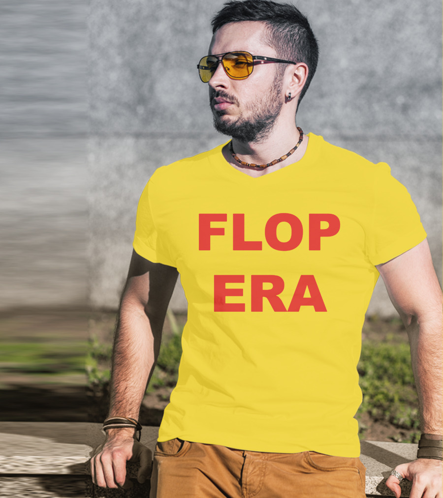 FLOP ERA Yellow Background T-Shirt