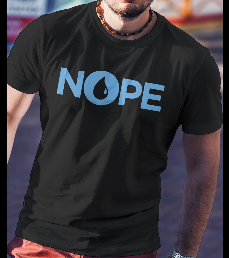 NOPE Blue Water Drop T-Shirt