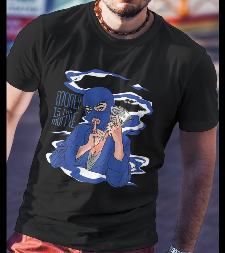 Money Is The Motive Racer Blue 5s T-Shirt