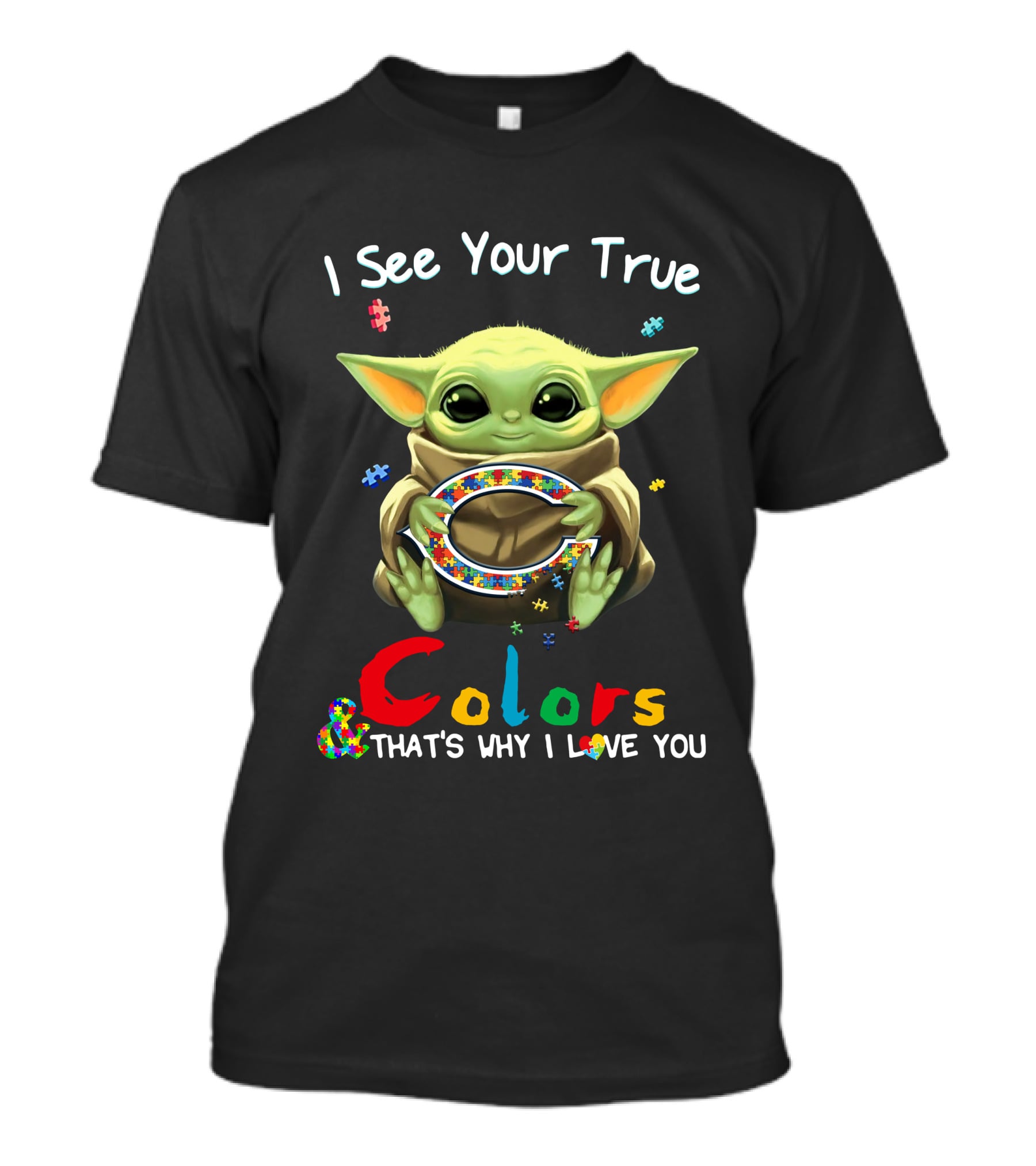 I See Your True Colors That's Why I Love You Baby Alien Puzzle T-Shirt