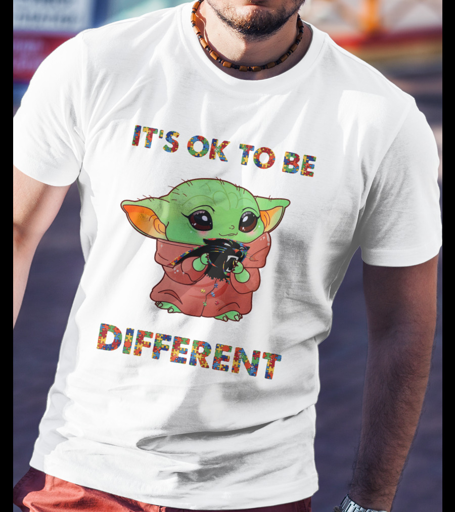 It's Ok To Be Different Yoda Carolina Panthers T-Shirt