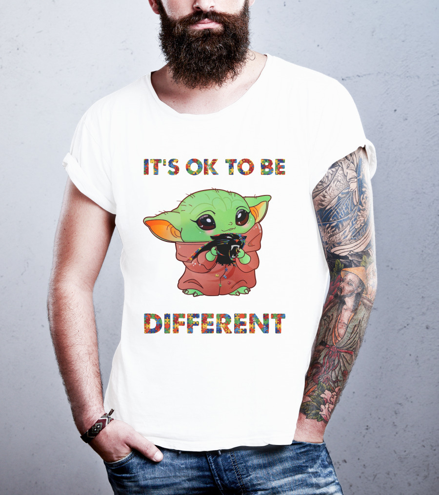 It's Ok To Be Different Yoda Carolina Panthers T-Shirt