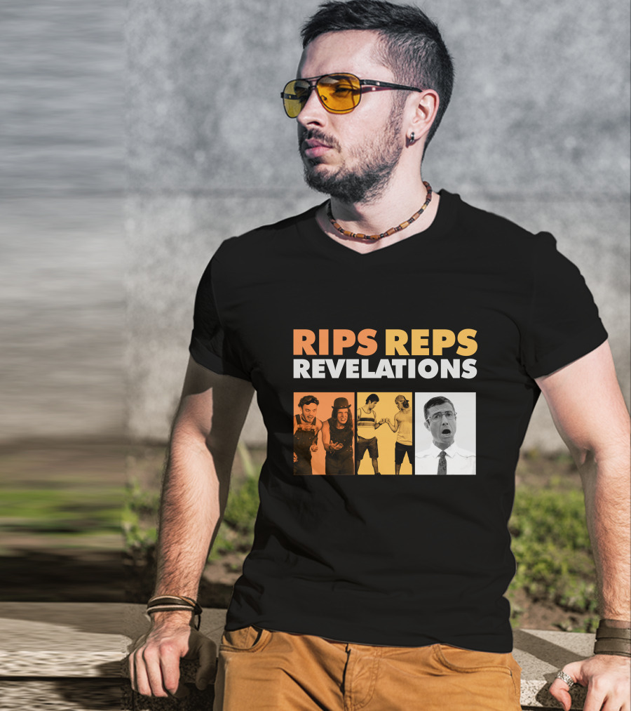 Letterkenny Problems Rips Reps Revelations Black And White And Color Characters T-Shirt