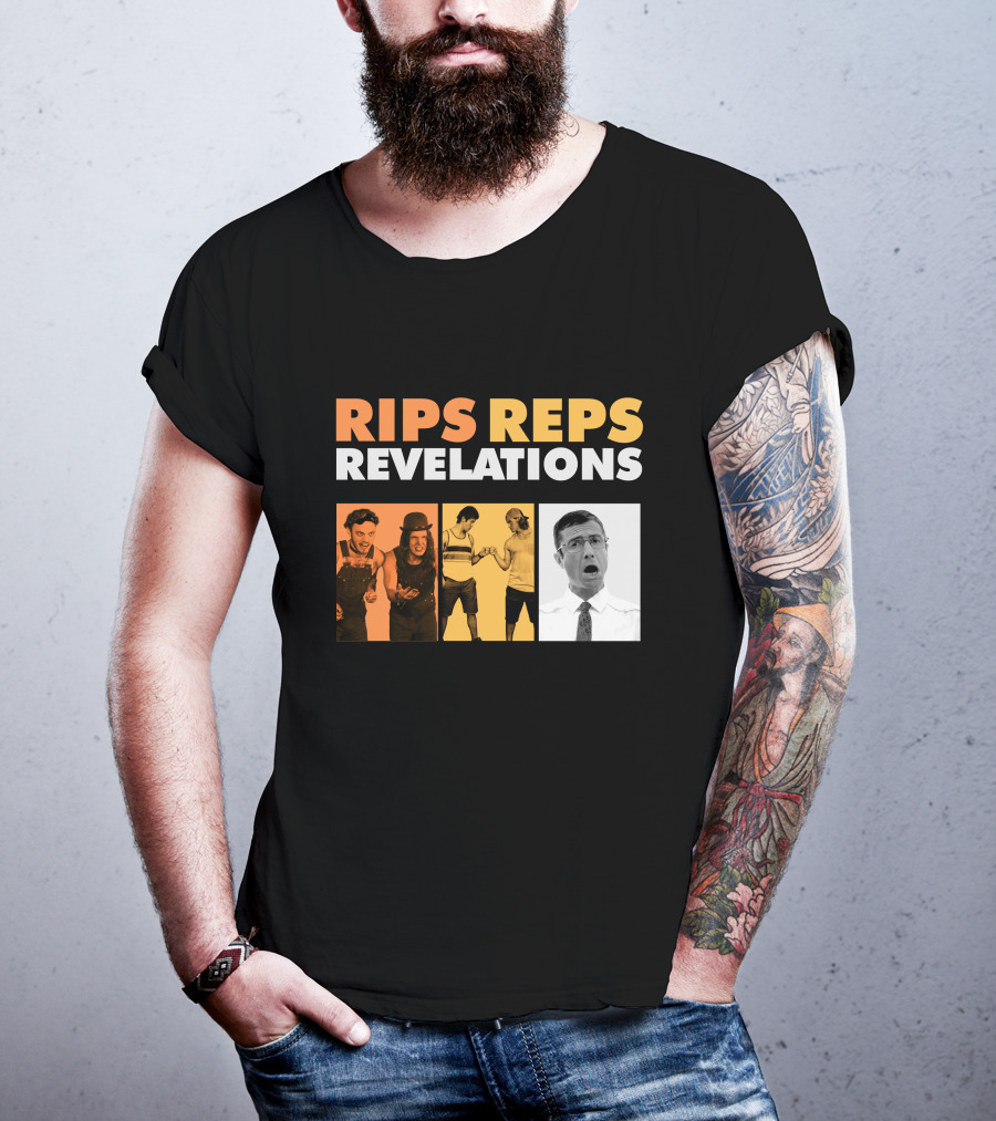 Letterkenny Problems Rips Reps Revelations Black And White And Color Characters T-Shirt