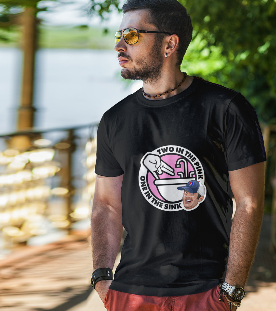 Angel Resto Stugotz 790 Two In The Pink One In The Sink Graphic Face And Hand T-Shirt