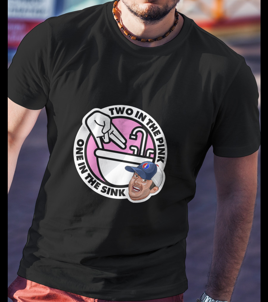 Angel Resto Stugotz 790 Two In The Pink One In The Sink Graphic Face And Hand T-Shirt