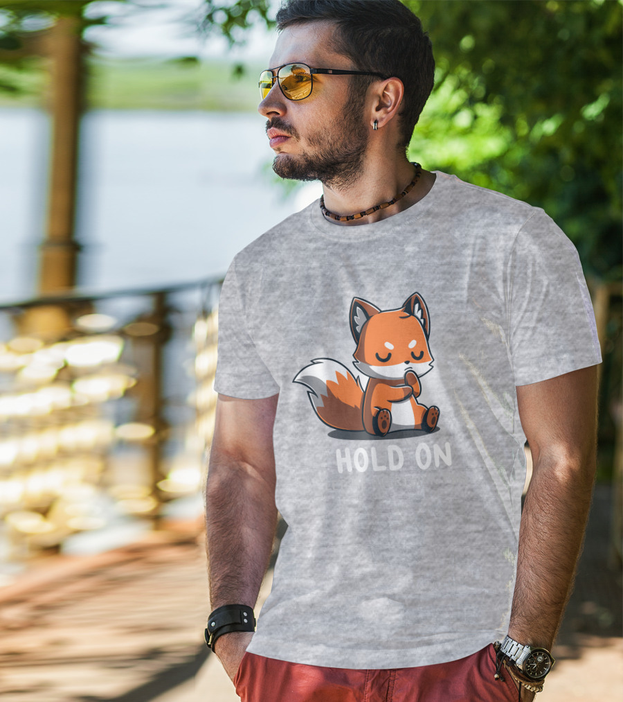 TeeTurtle Hold On Let Me Overthink This Fox T-Shirt