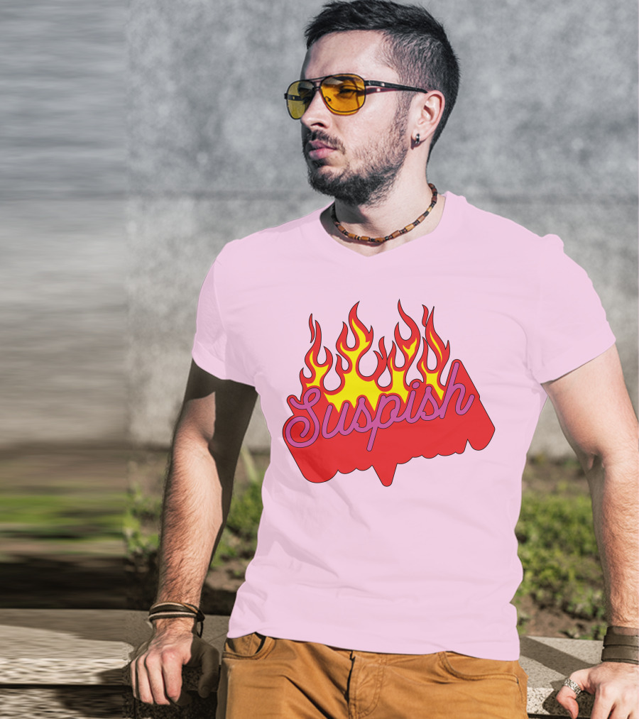 Bailey Sarian Suspish Flame Light Pink T-Shirt