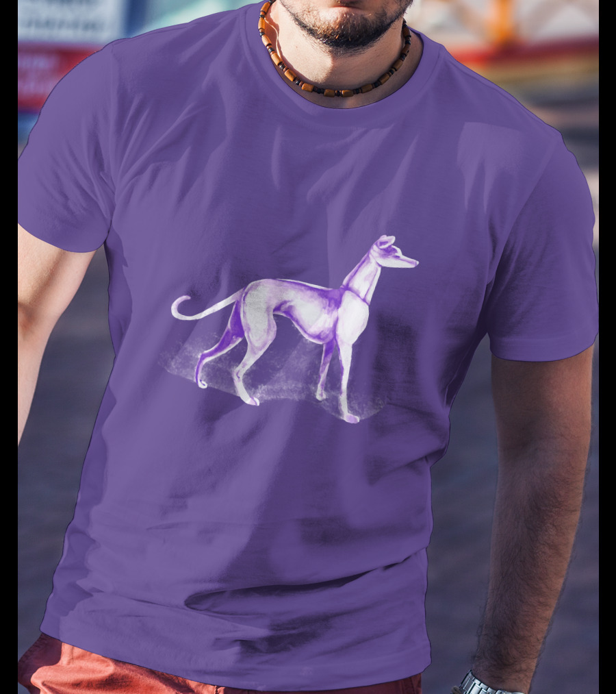 Purple Greyhound Dog Merch T-Shirt