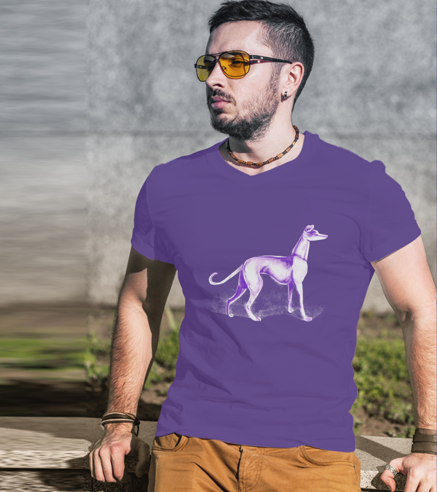 Purple Greyhound Dog Merch T-Shirt