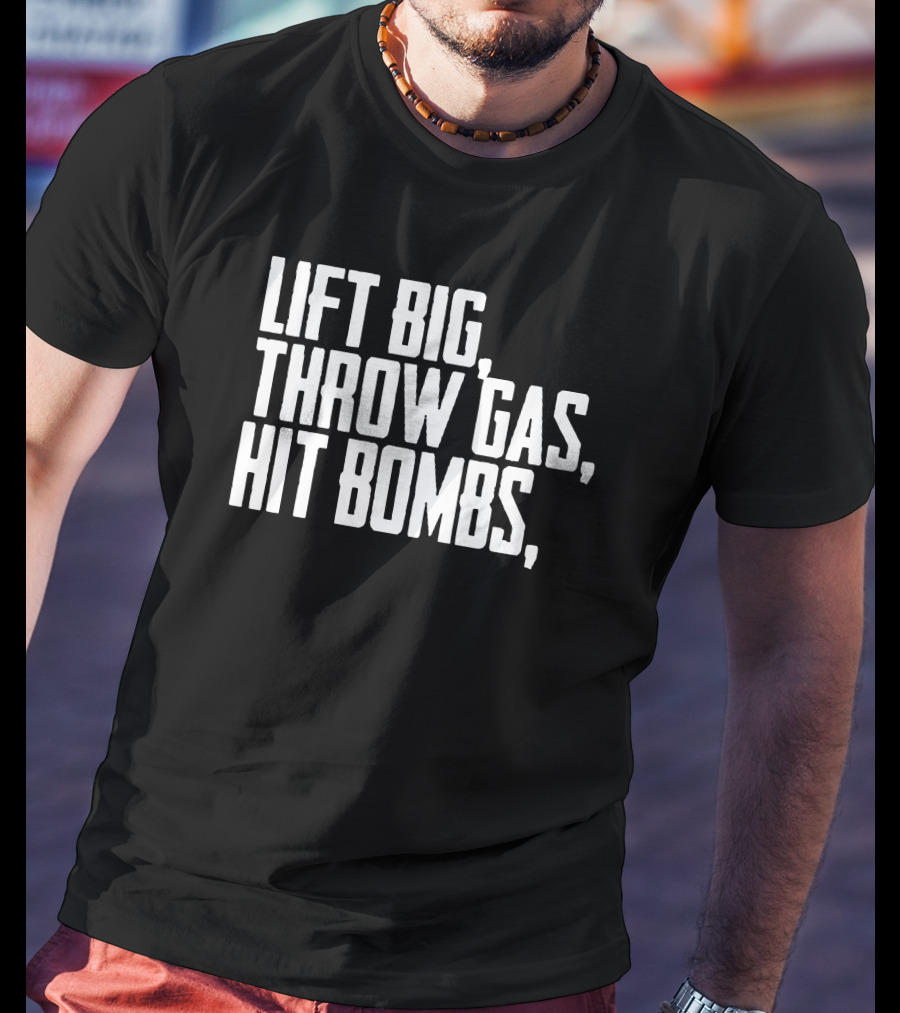 King Of Juco Lift Big Throw Gas Hit Bombs Baseball Lifestyle Merch T-Shirt