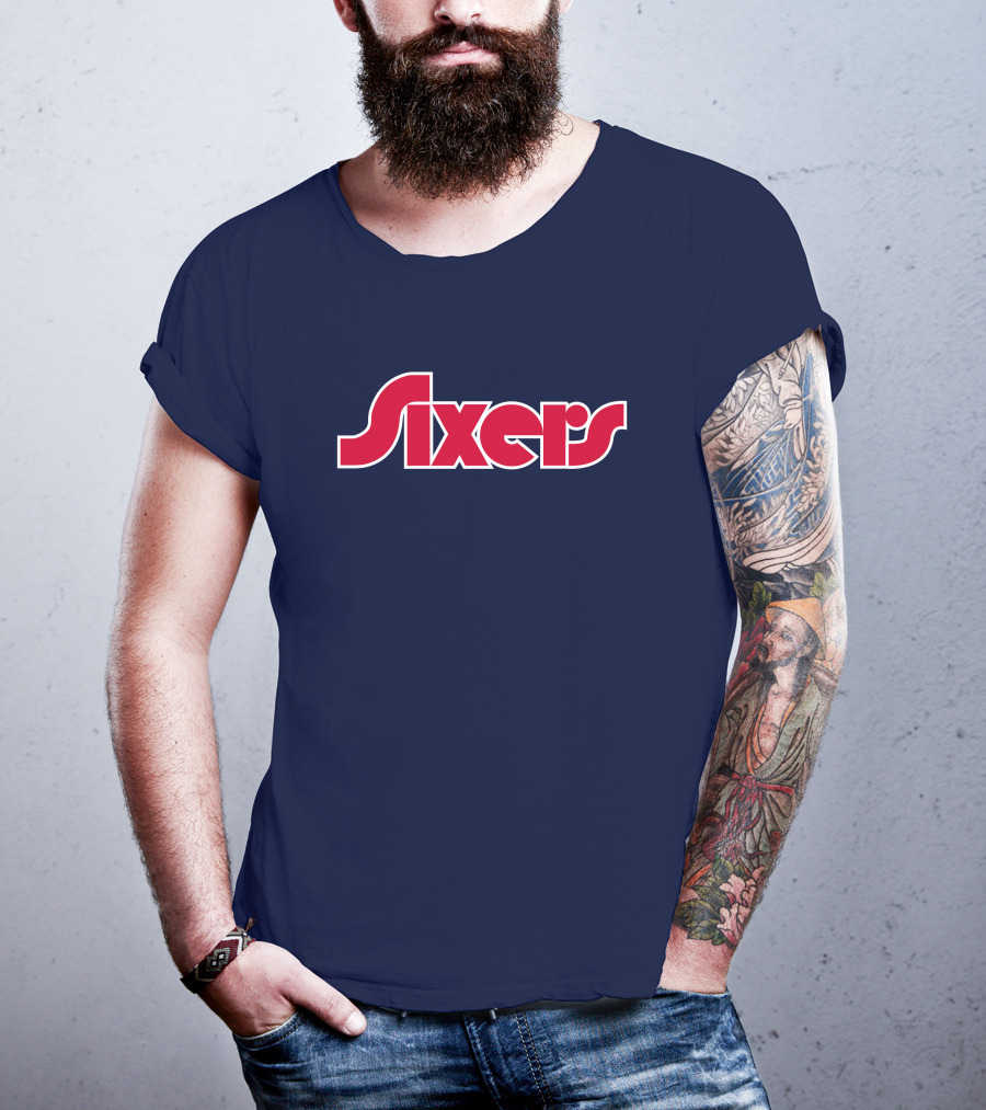 Sixers City Edition Logo Red And Blue T-Shirt
