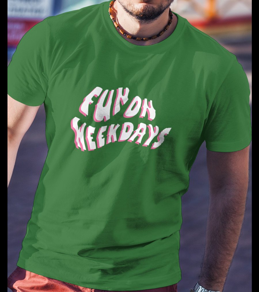 Fun On Weekdays Jenna Palek Merch Bold Green Text T-Shirt