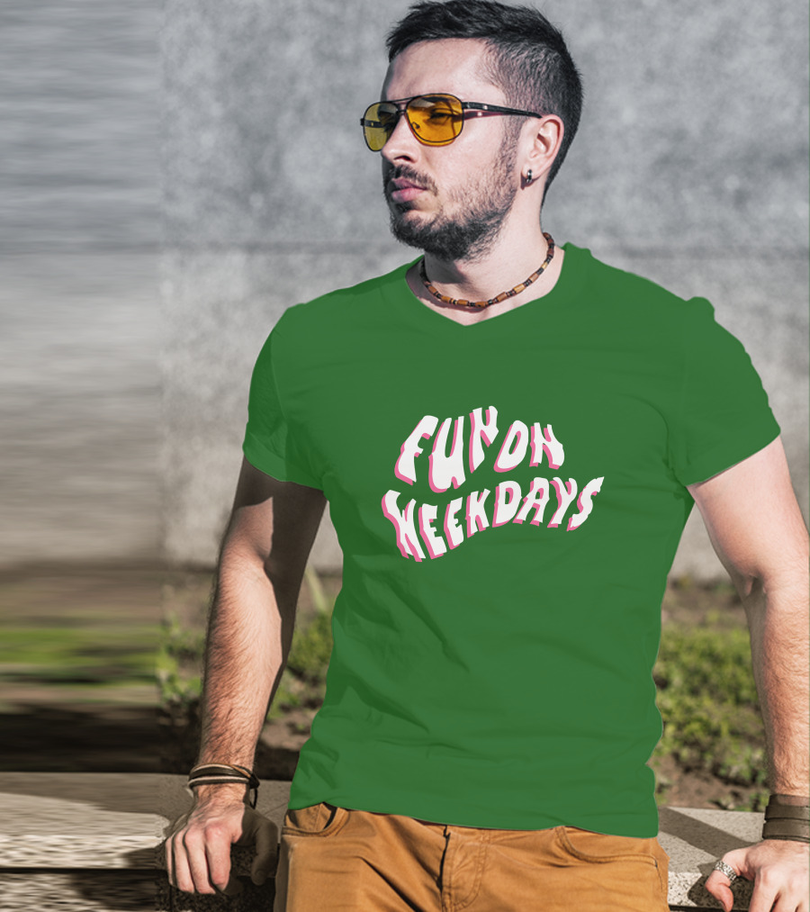 Fun On Weekdays Jenna Palek Merch Bold Green Text T-Shirt