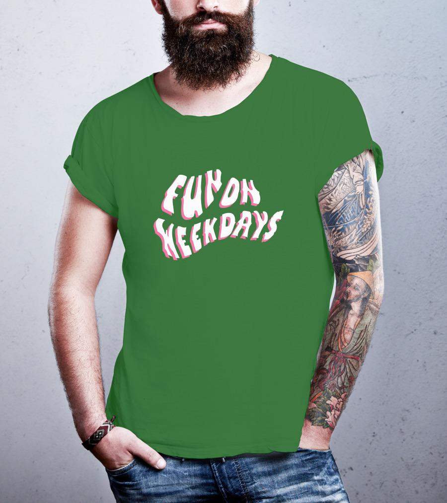 Fun On Weekdays Jenna Palek Merch Bold Green Text T-Shirt