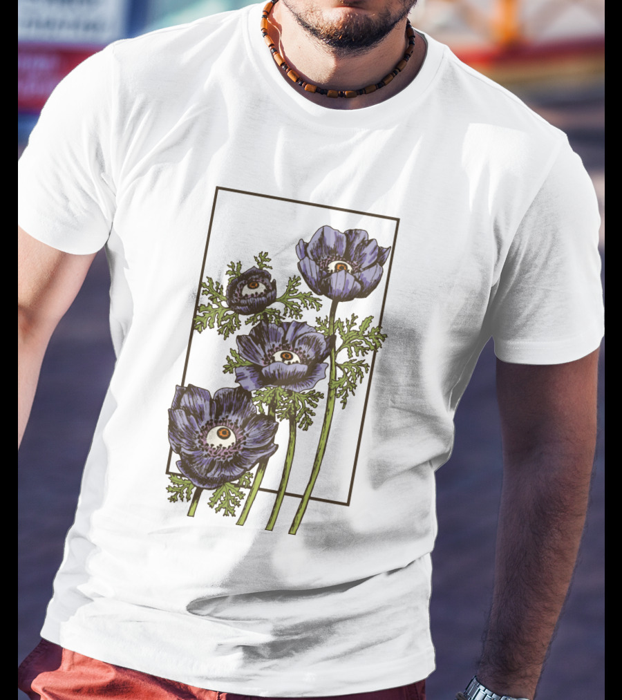Creepy Eye Anemone Botanical Clothing T-Shirt
