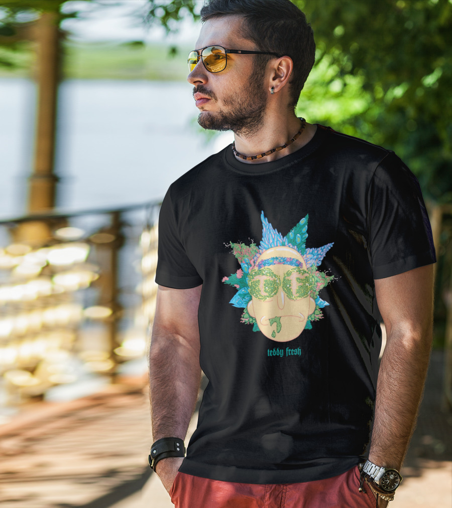 Teddy Fresh Psychedelic Face T-Shirt