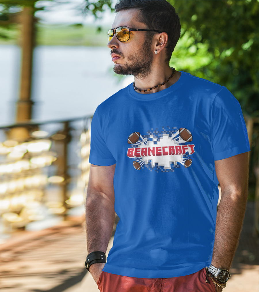 Beanecraft Pixel Style Football T-Shirt