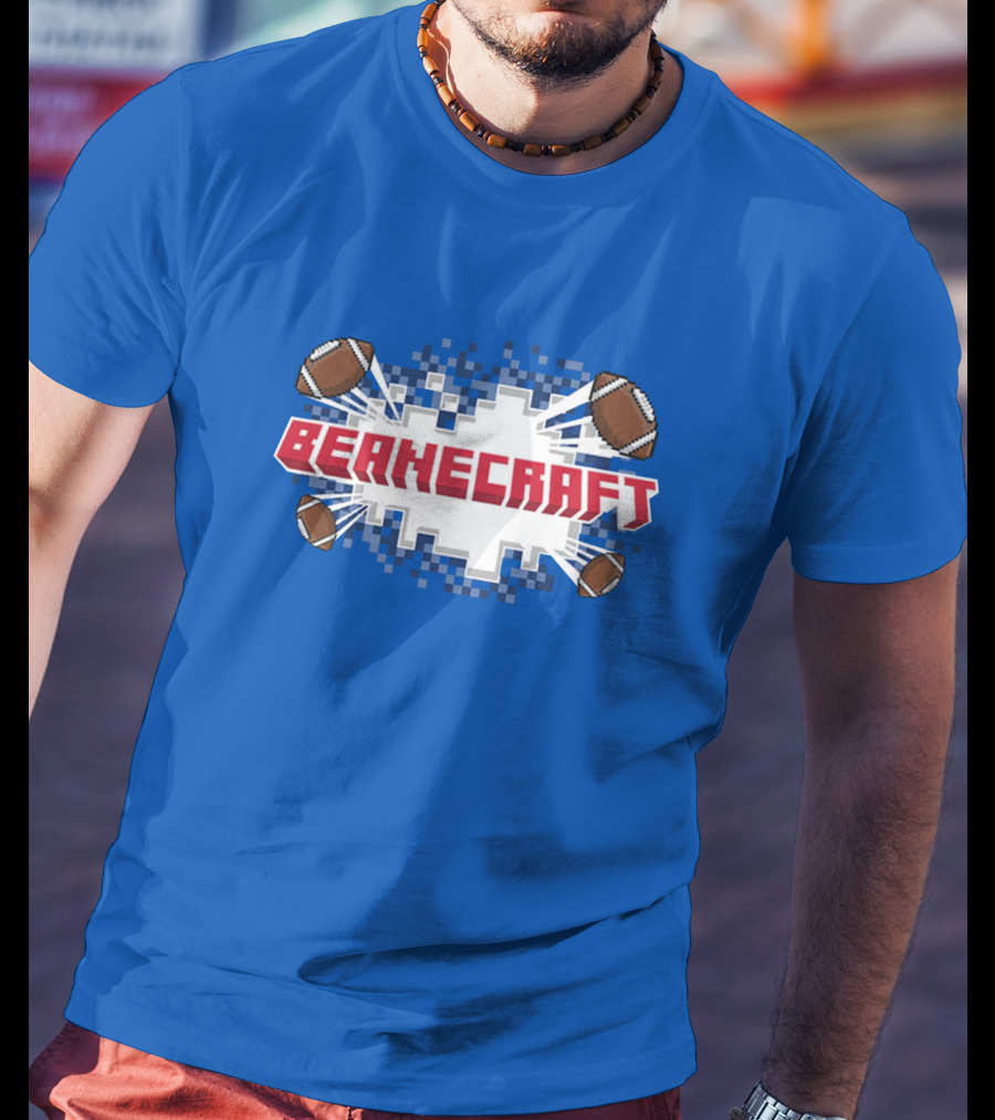 Beanecraft Pixel Style Football T-Shirt