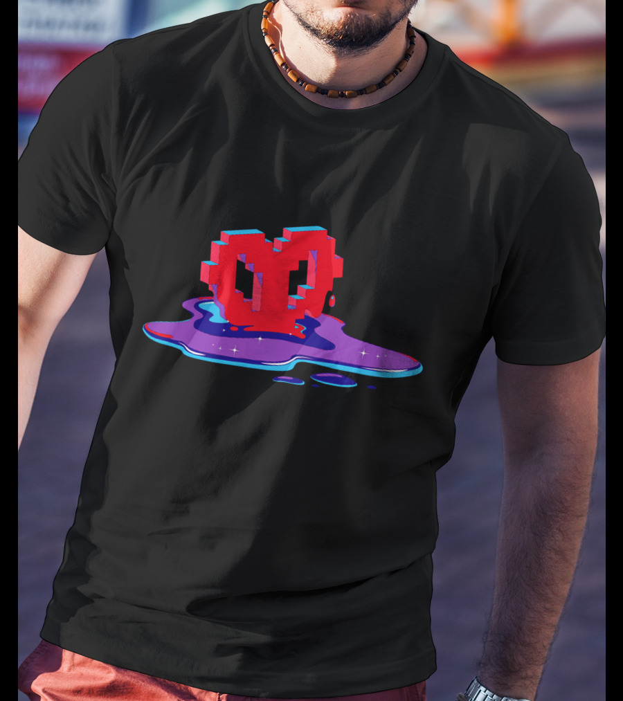 Philza Void Heart Pixel Melting Drip T-Shirt