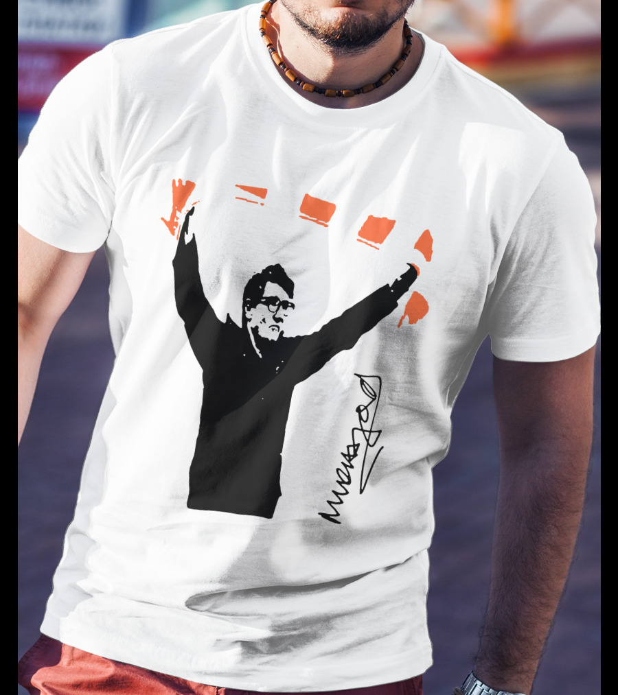 Luton Town FC Mick Harford Orange Scarf T-Shirt