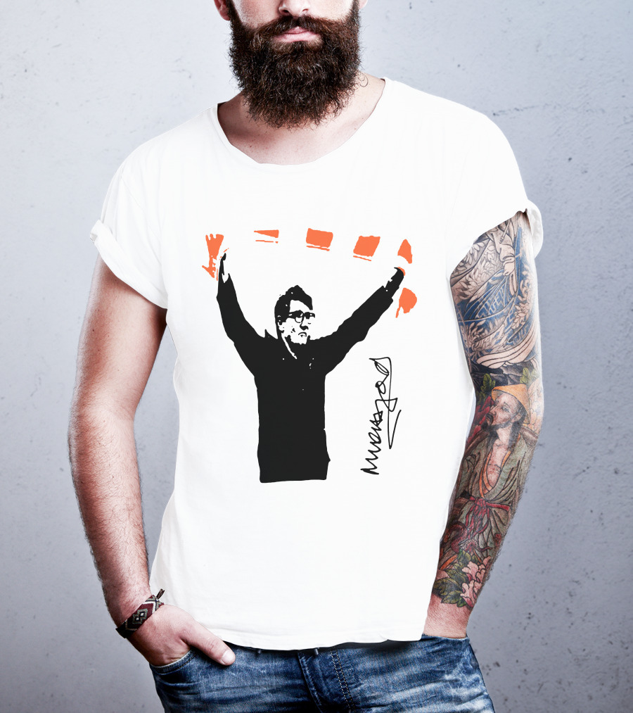 Luton Town FC Mick Harford Orange Scarf T-Shirt