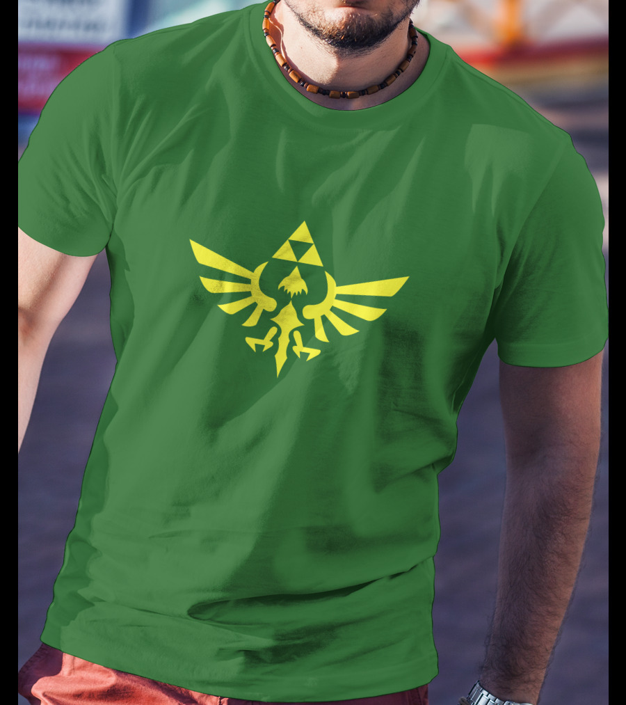 Triforce Symbol Hylian Eagle Green Cargo Shorts T-Shirt