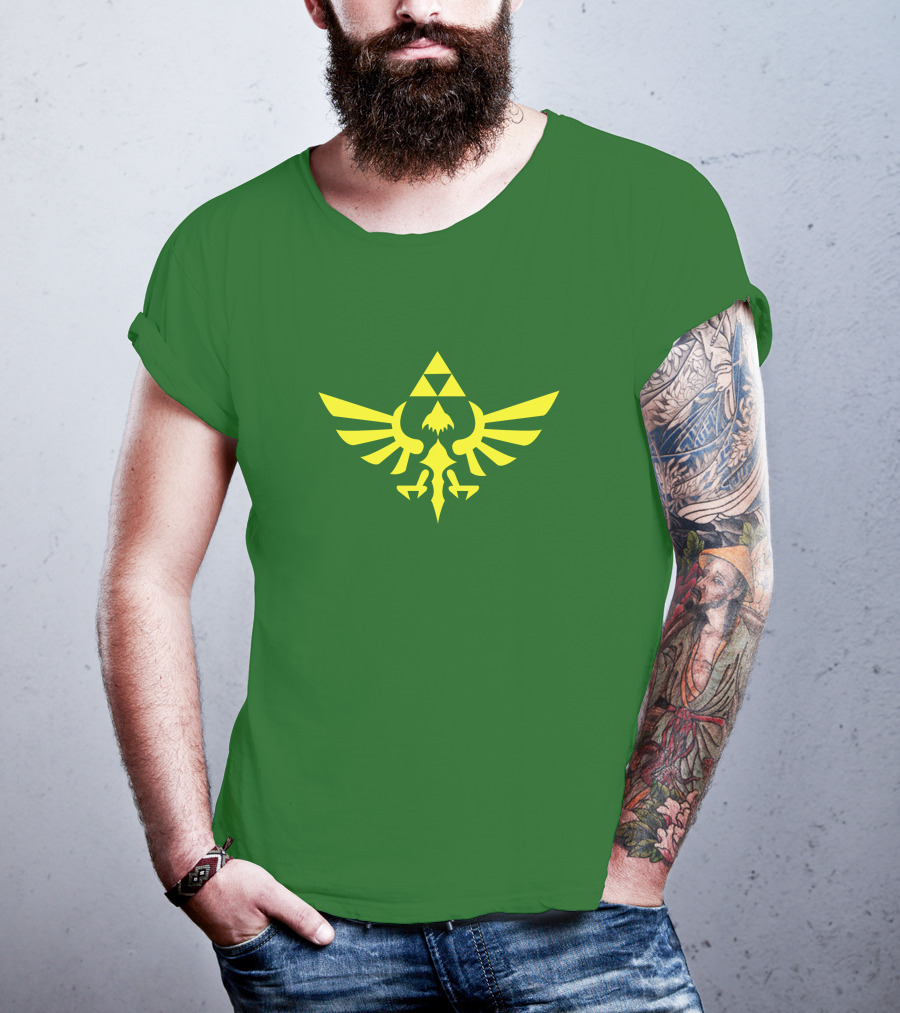 Triforce Symbol Hylian Eagle Green Cargo Shorts T-Shirt