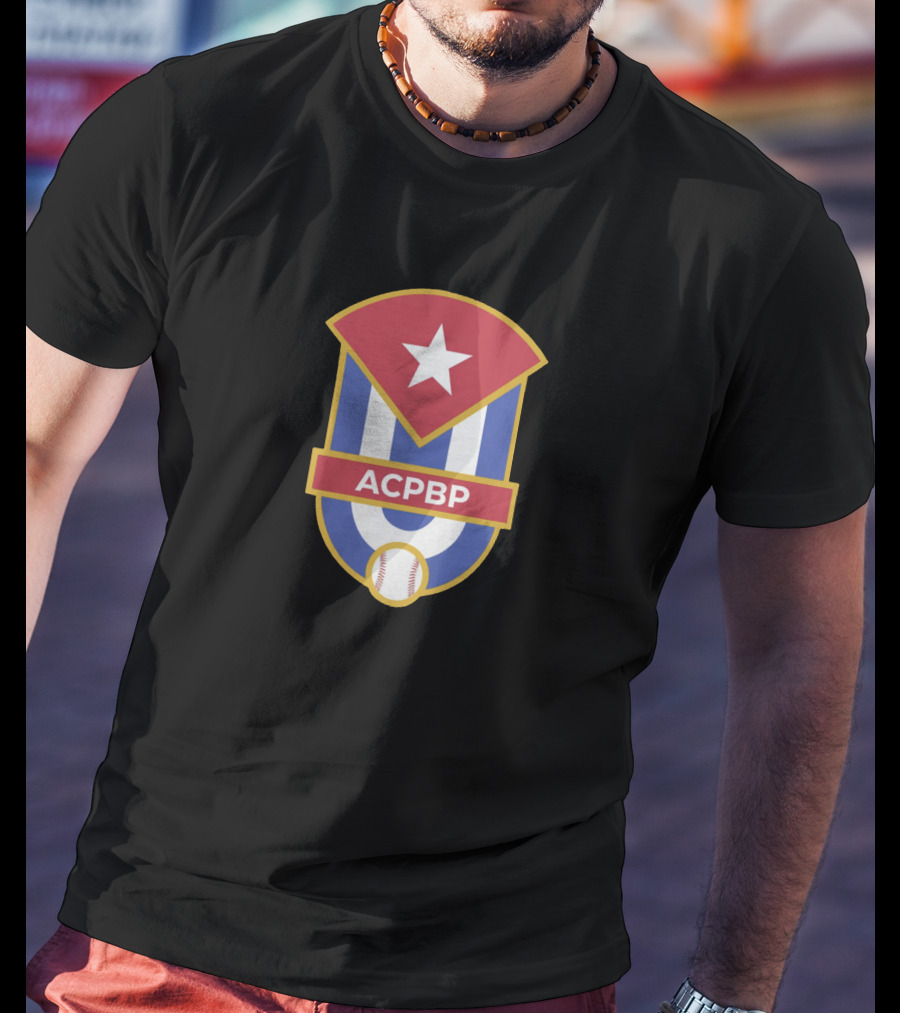 ACPBP Cuban Baseball Emblem Star And Baseball T-Shirt
