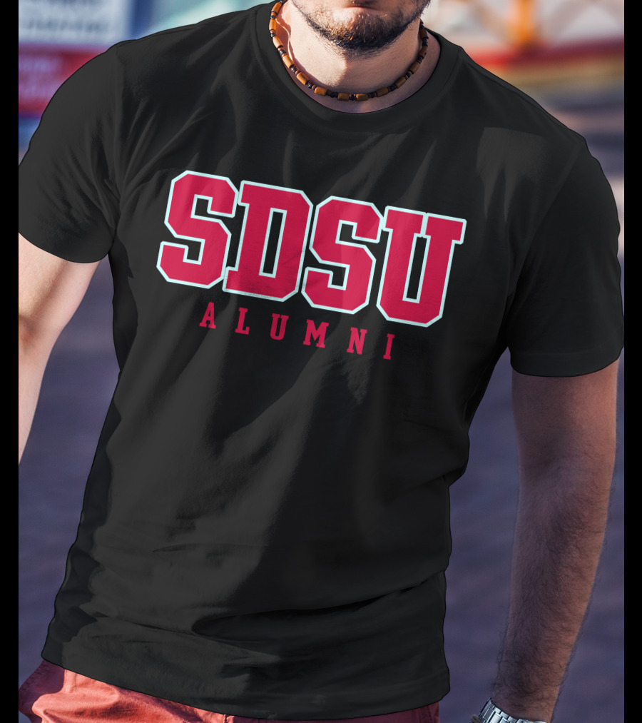 SDSU Alumni Red Block Letters T-Shirt