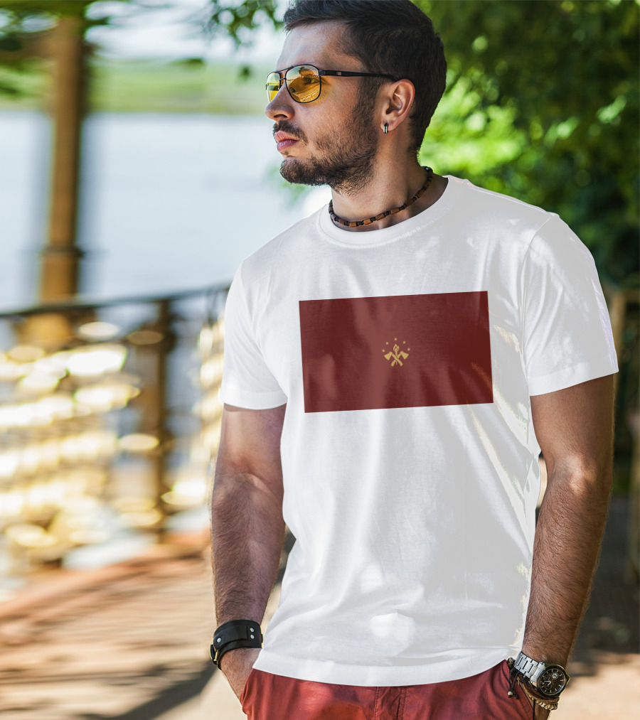 Tariq Nasheed Foundational Black American Flag Brown And Gold T-Shirt