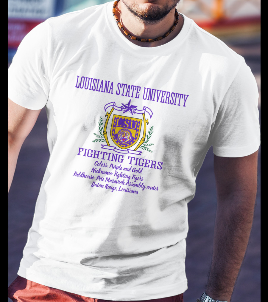 Louisiana State University LSU Fighting Tigers Purple And Gold Baton Rouge Pete Maravich Assembly Center T-Shirt