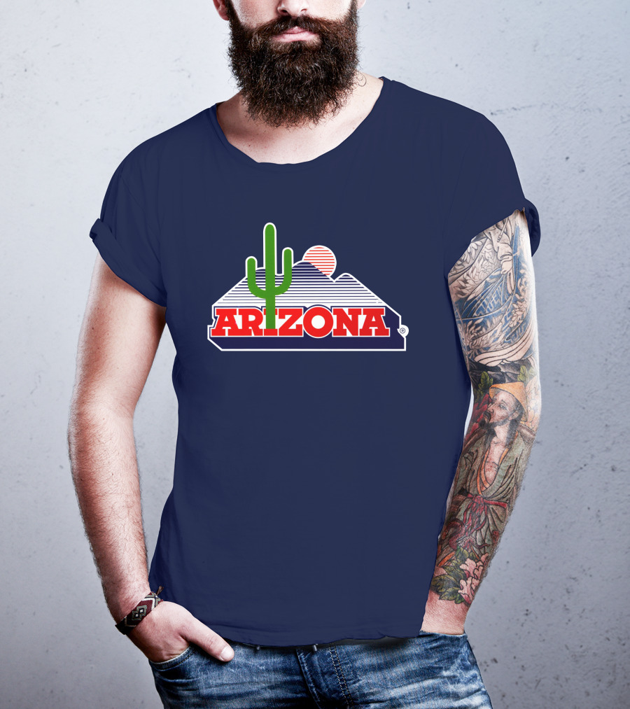 Arizona Desert Landscape With Cactus And Mountain T-Shirt
