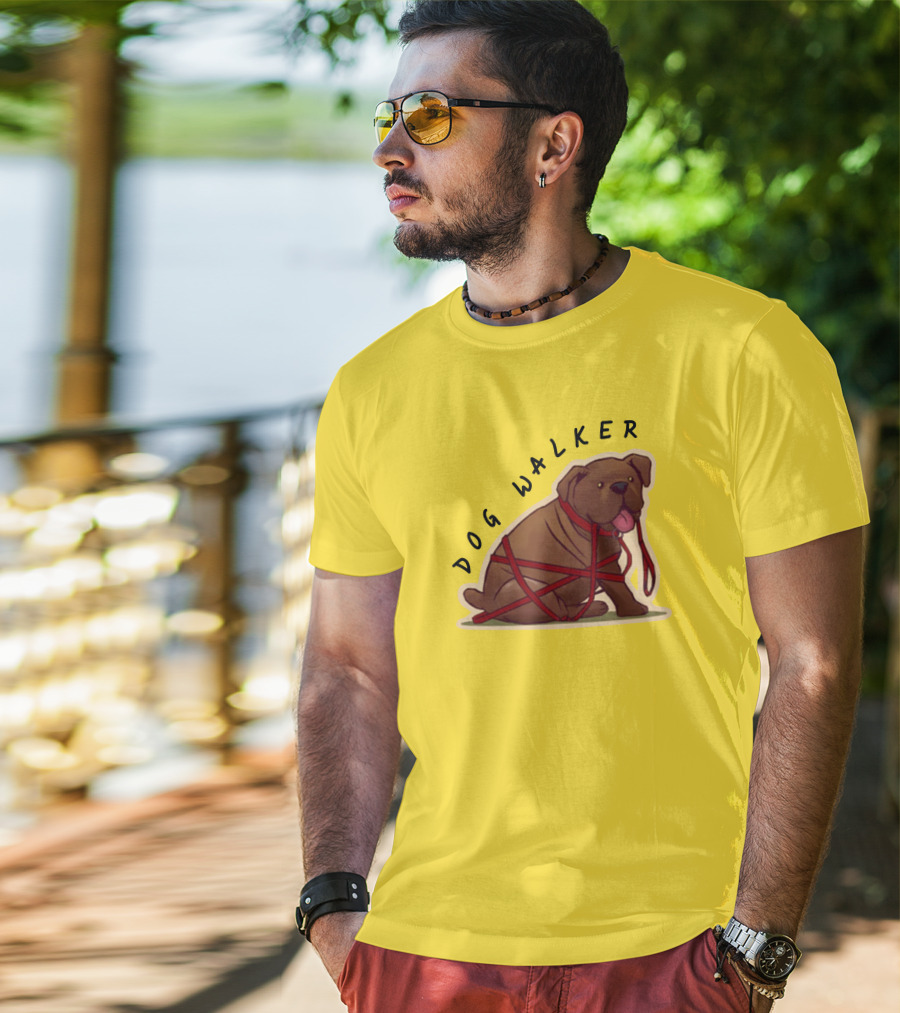 Dwight's Dog Walker Dead By Daylight Puppy Leash Wrapped T-Shirt