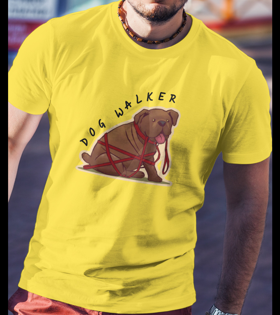 Dwight's Dog Walker Dead By Daylight Puppy Leash Wrapped T-Shirt