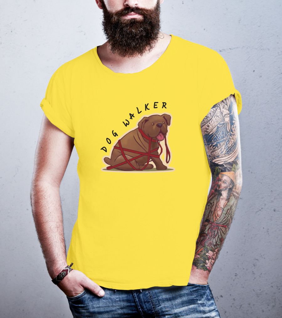 Dwight's Dog Walker Dead By Daylight Puppy Leash Wrapped T-Shirt