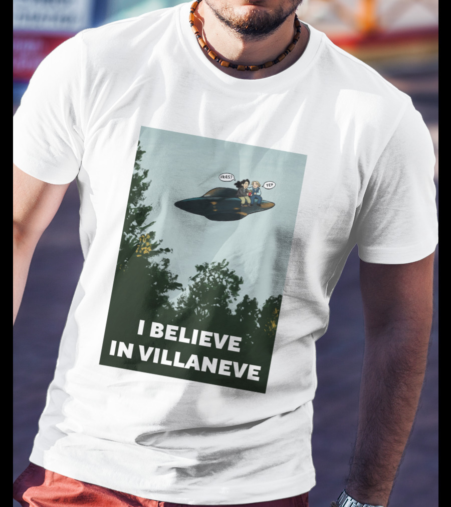 PrianiknK I Believe In Villaneve UFO Forest Scene T-Shirt