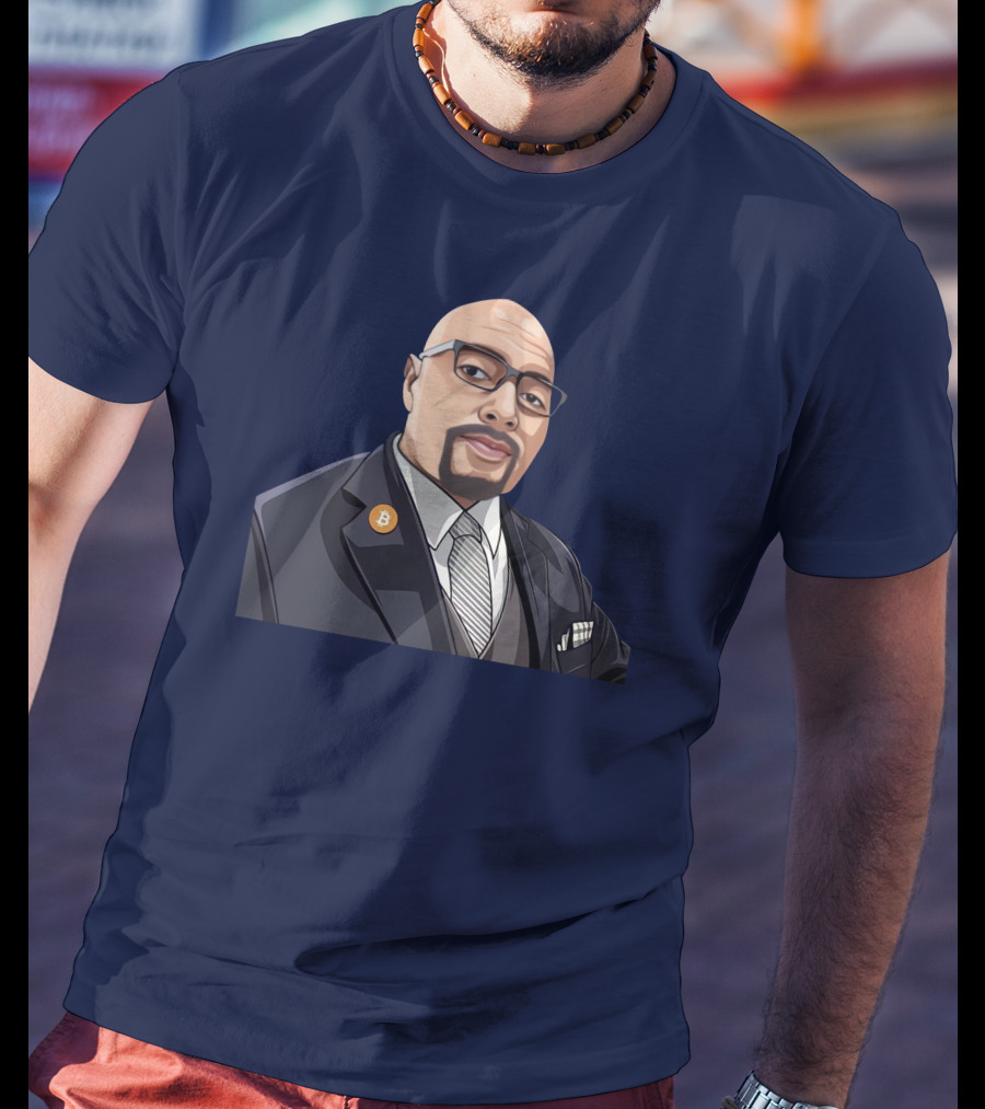 Lord Fusitu'a Bitcoin Enamel Pin Suit And Tie T-Shirt
