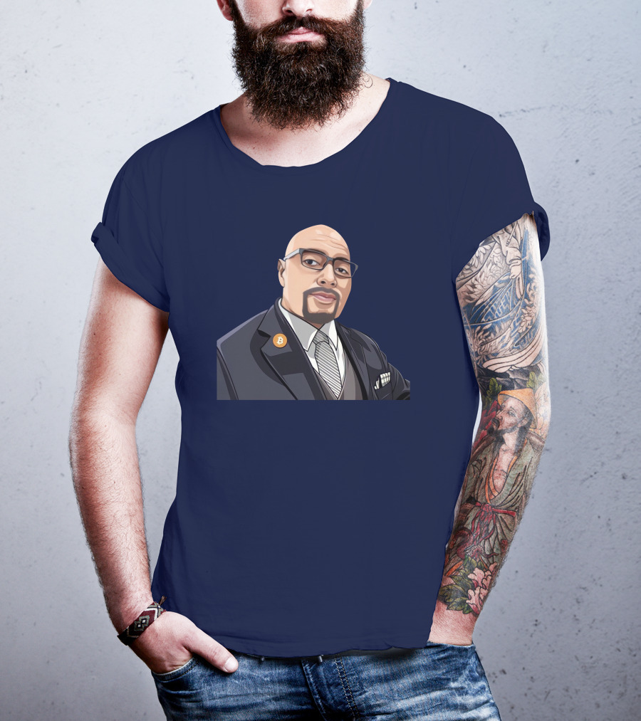 Lord Fusitu'a Bitcoin Enamel Pin Suit And Tie T-Shirt