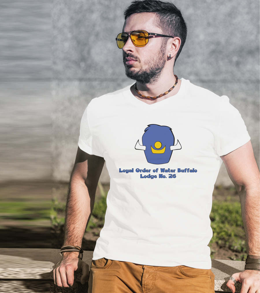Loyal Order Of Water Buffalo Lodge No 26 Flintstones Club Emblem T-Shirt