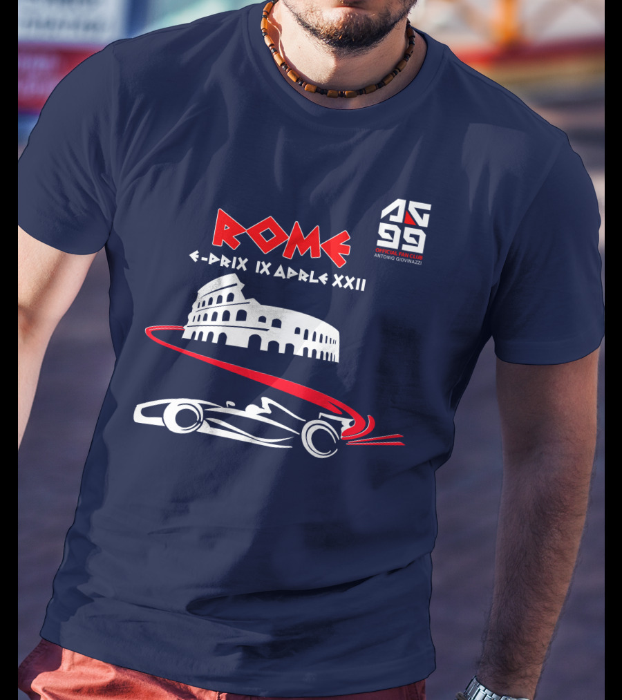 Rome E-Prix IX Aprile XXII AG99 Official Fan Club Antonio Giovinazzi T-Shirt