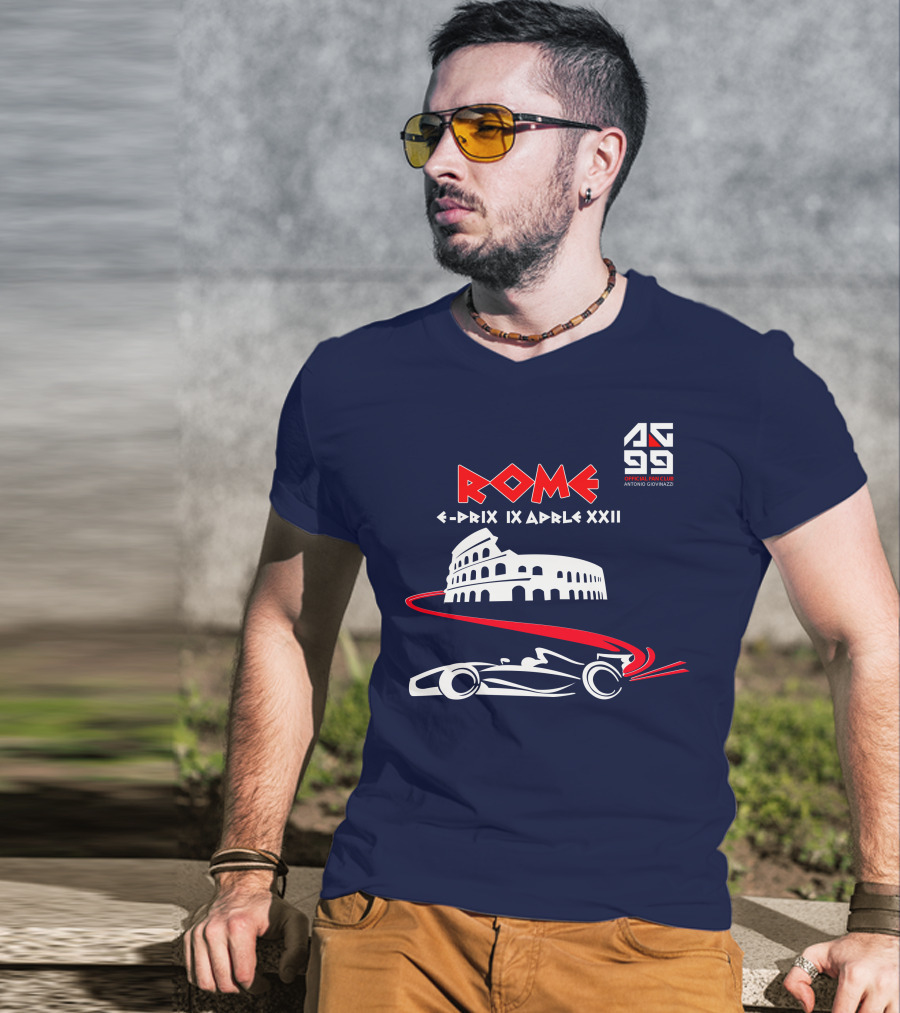 Rome E-Prix IX Aprile XXII AG99 Official Fan Club Antonio Giovinazzi T-Shirt