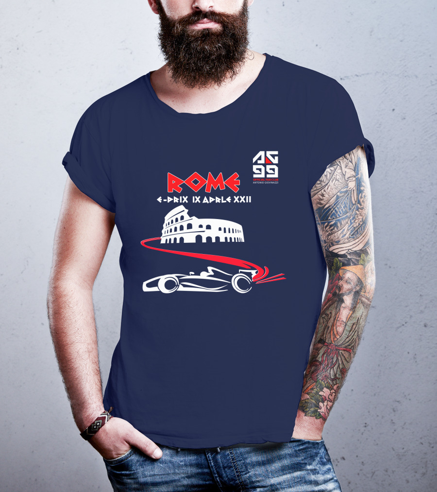 Rome E-Prix IX Aprile XXII AG99 Official Fan Club Antonio Giovinazzi T-Shirt