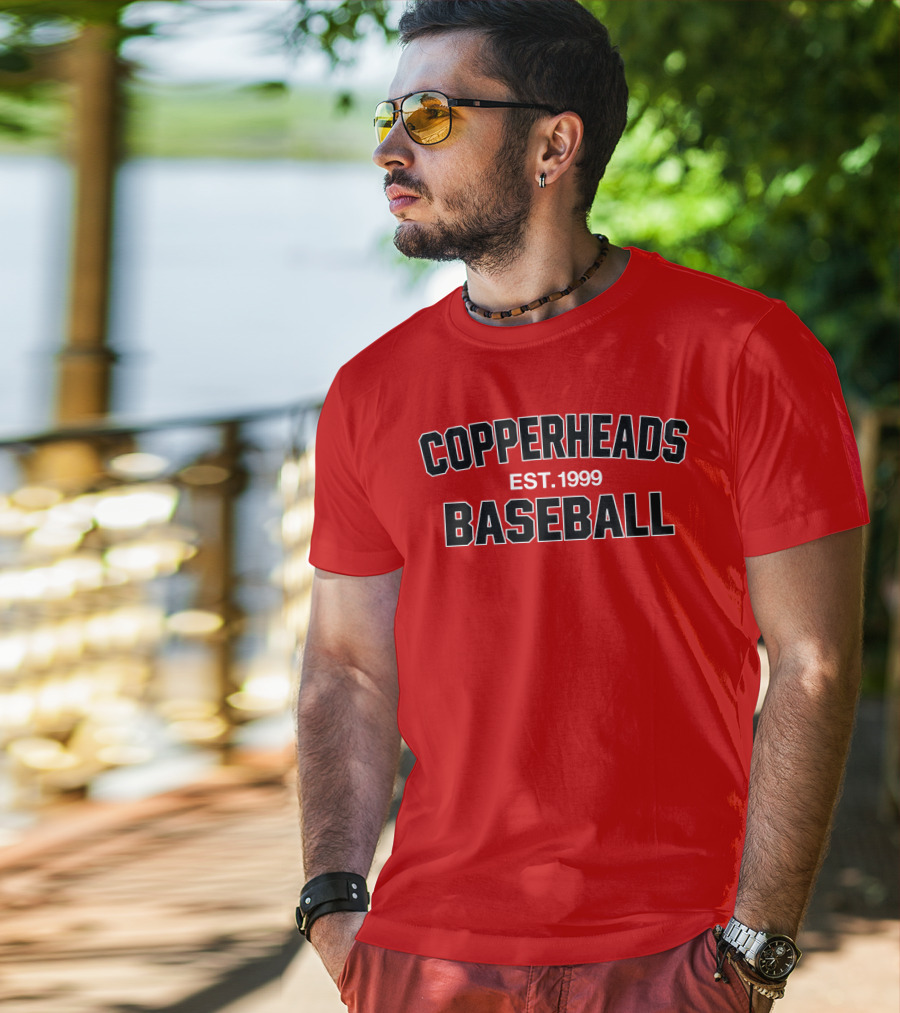 Copperheads Est 1999 Baseball Team Logo T-Shirt