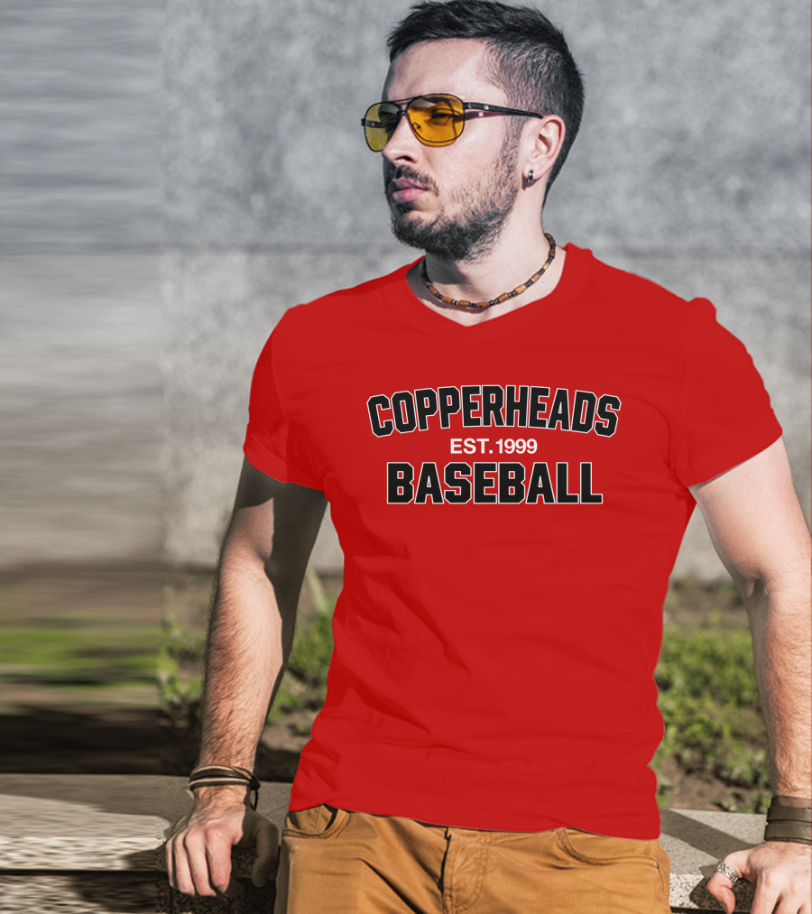 Copperheads Est 1999 Baseball Team Logo T-Shirt